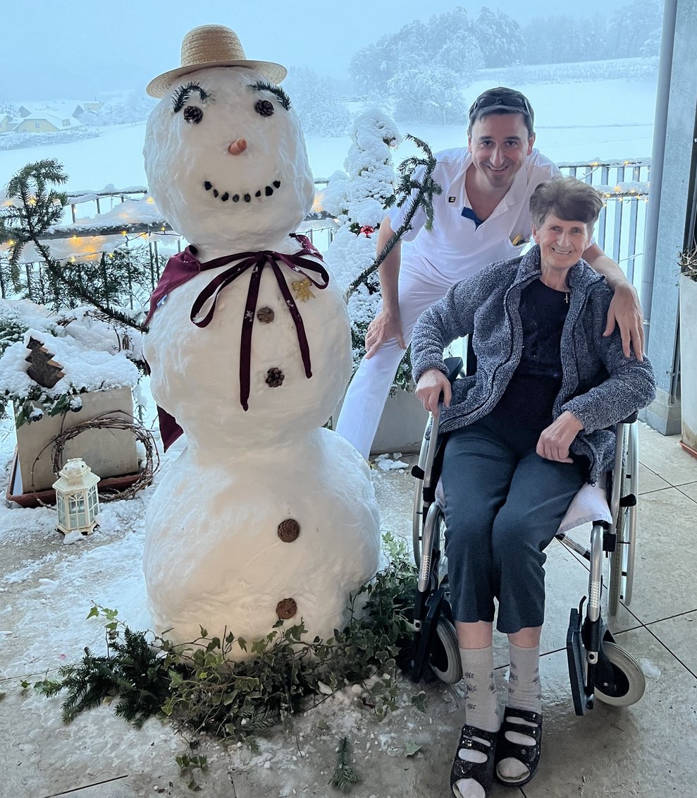 Kurzer Besuch vom Schneemann