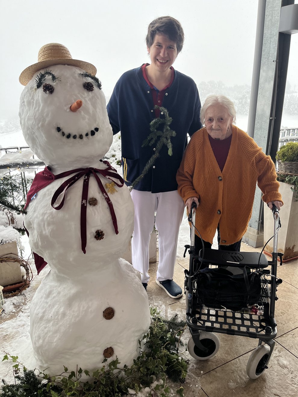 Kurzer Besuch vom Schneemann