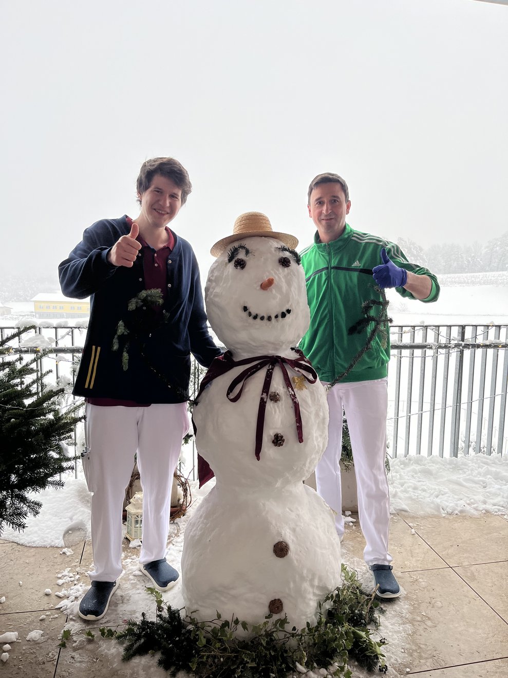 Kurzer Besuch vom Schneemann