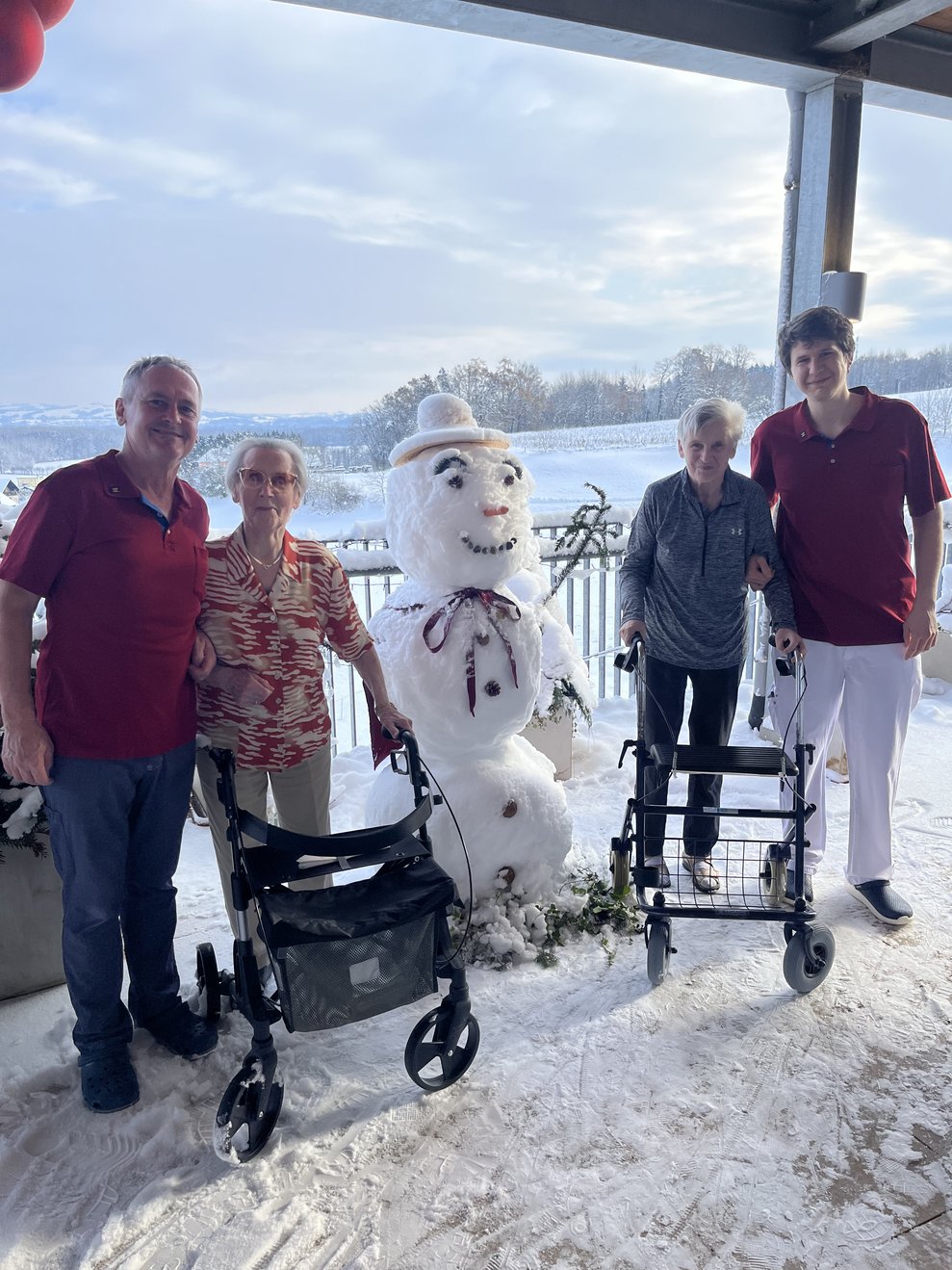 Kurzer Besuch vom Schneemann
