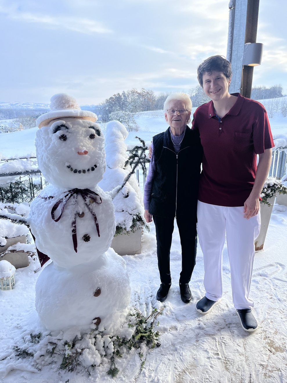 Kurzer Besuch vom Schneemann